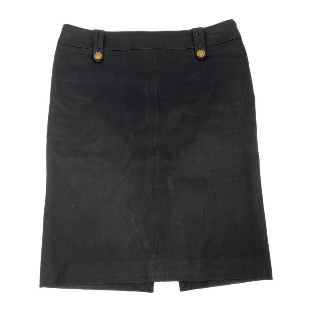 Gucci Black Pencil Skirt with Gold Button Accents | Size 4